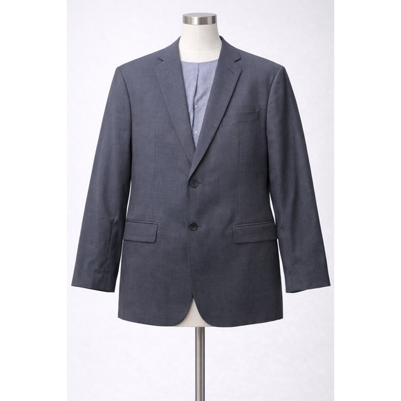 Banana Republic Other - Banana Republic Mens Tailored Slim Fit Blazer 44R Light Plaid Polyester Blend